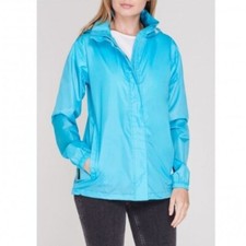Gelert Packaway Pocket Travel Rain Coat Jacket Blue Size 8 Waterproof Light