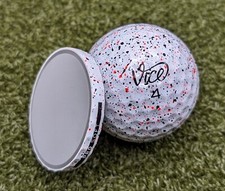 Vice Pro Drip Cross Section Golf Ball Marker - Red And Black Specs