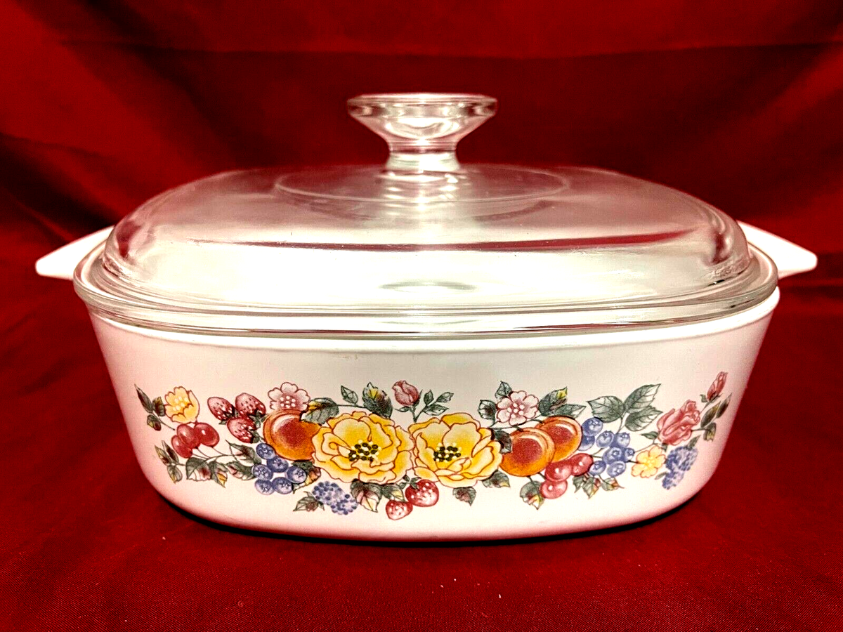 CORNING WARE A-18 ロースター 26x22x6cm Corning Ware Orchard Rose A