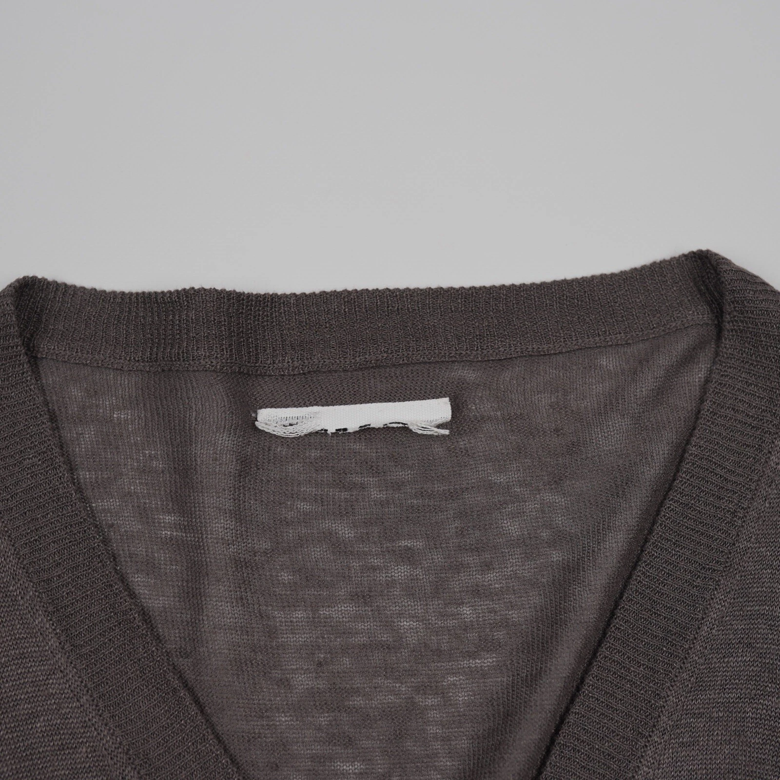 Abito cardigan lungo in lino con cintura MM6 Maison Margiela