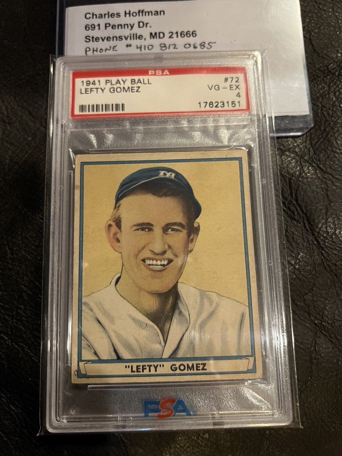 1941 Play Ball Lefty Gomez PSA 4