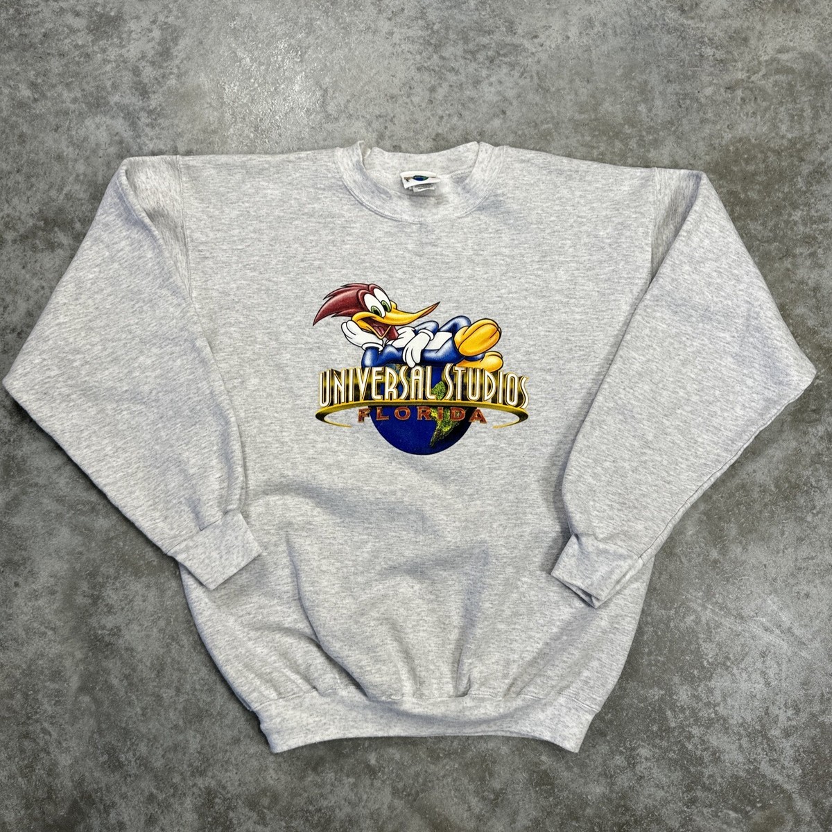 トップス 90s universal studios Woodpecker sweat Vintage Universal Studios sweatshirt mens Medium Woody
