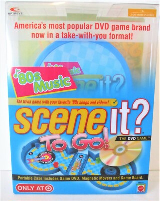 Scene It To Go 80s Music Edition Travel DVD Game NIB Target Exclusive Mattel