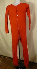 VINTAGE OLD FASHION BRAND RED LONG JOHNS 100 COTTON SIZE MEDIUM SOFT AND WARM 
