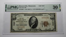 $10 1929 Browerville Minnesota MN National Currency Bank Note Bill 7227 VF30 PMG