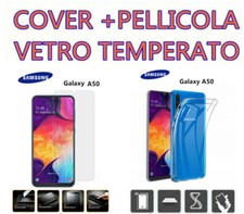 COVER CUSTODIA SILICONE per Samsung Galaxy A50 + PELLICOLA VETRO 