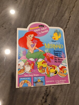 Vintage Sunhill Instant Egg Art The Little Mermaid Easter Wraps Sleeves Arounds