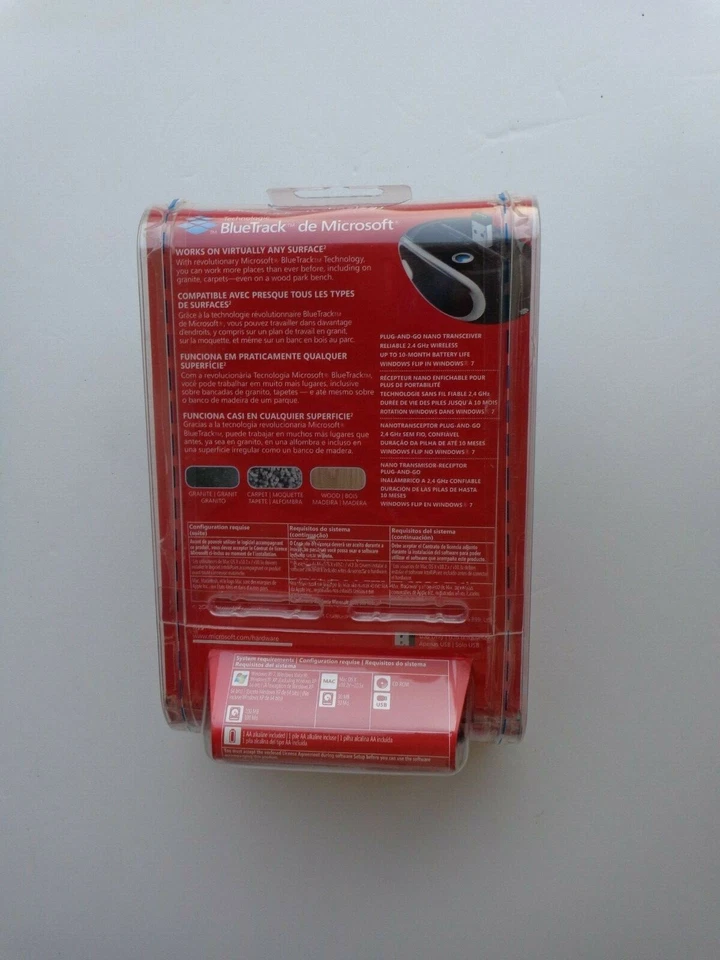 Microsoft Wireless Mobile Mouse 6000-Black For Windows & Mac(New Factory Sealed) - Image 2 of 4