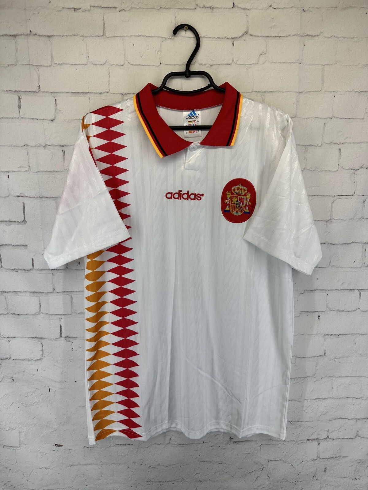 CAMISETA DE FUTBOL VINTAGE RETRO DEL EQUIPO DE ESPAÑA 1994 1996 LOCAL TALLA L