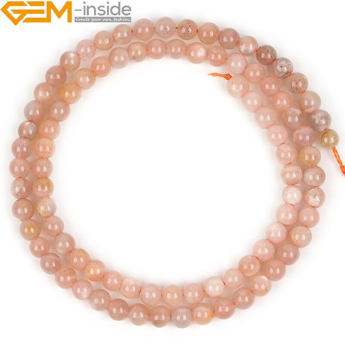 Natural Sunstone Round Gemstone Jewelry Making Loose Beads 15" Wholesale DIY - Picture 7 of 42