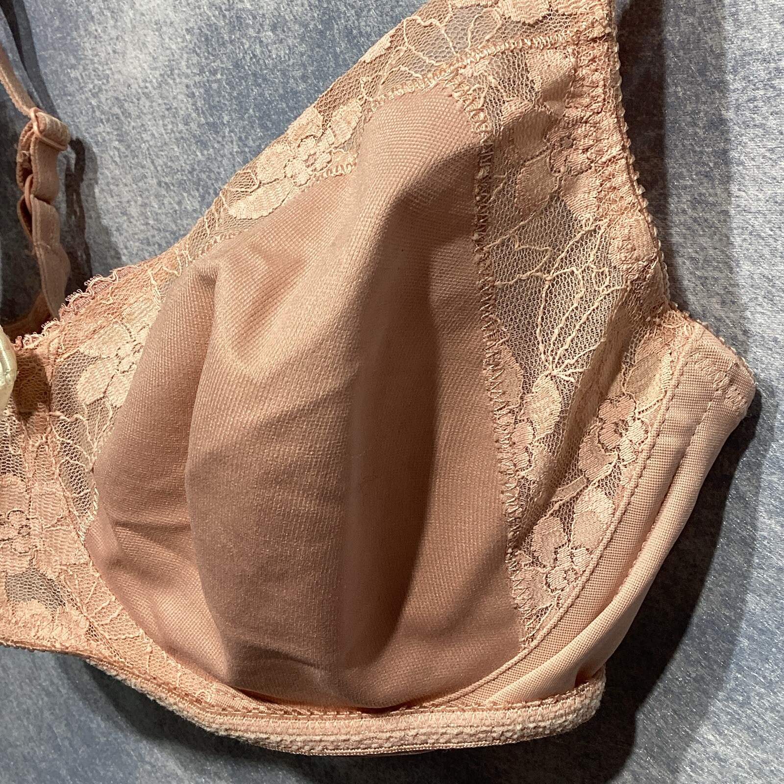 Givency Underdressings Bra Vintage 80s Underwire Peach 36C thumbnail 5