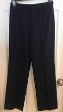 Nine West Pants, women's Sz 4, dressy navy blue straight leg rayon blend Classy 