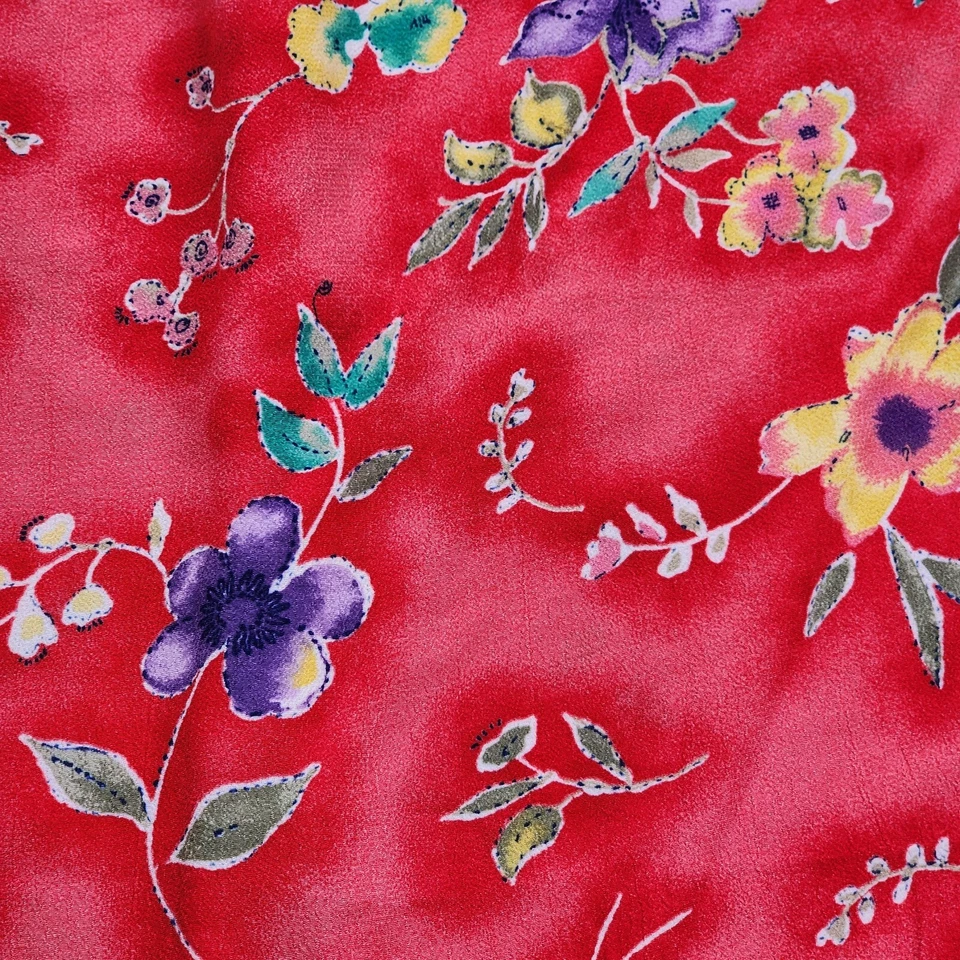 Falda Vintage Mujer XL Roja Floral Pull On Maxi Prairie Cottagecore Años 90 Y2K Foto 2 de 4