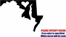 Maryland State Love Graphic Die Cut decal sticker Car Truck Boat Window 7"