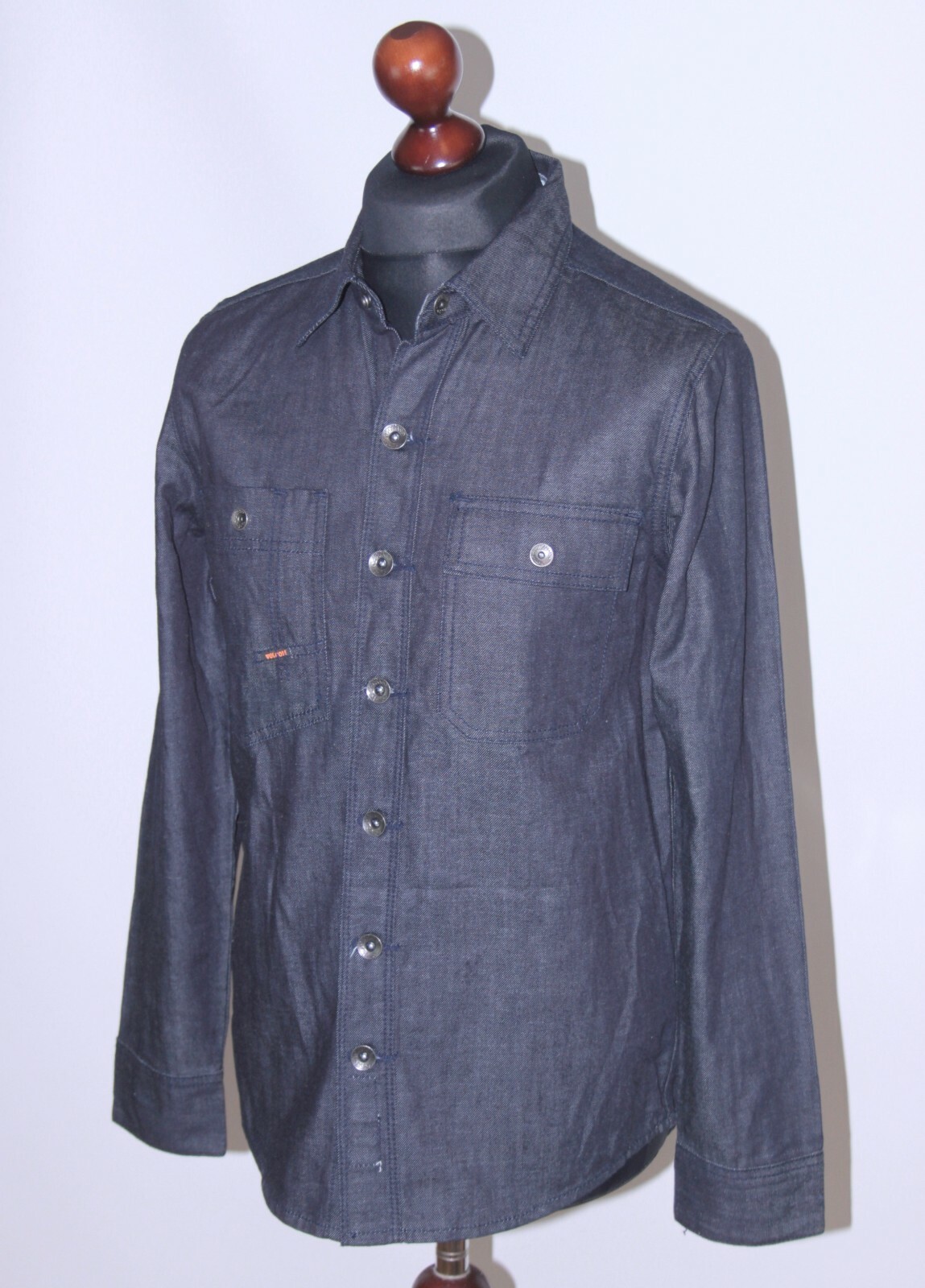 Camisa jean de manga larga para hombre Volcom talla S
