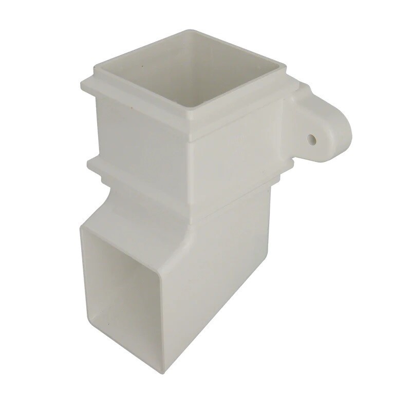 Floplast Down Pipe RBS4WH 65mm Square - Classic Shoe - White
