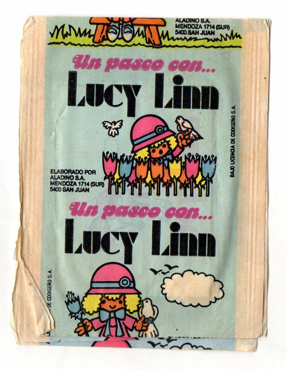 LUCY LINN EMPTY ALBUM 45 ENVELOPES FIGURINES FROM ARGENTINA YEARS