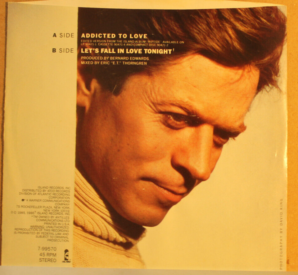 ROBERT PALMER---ADDICATED TO LOVE (1986) | eBay