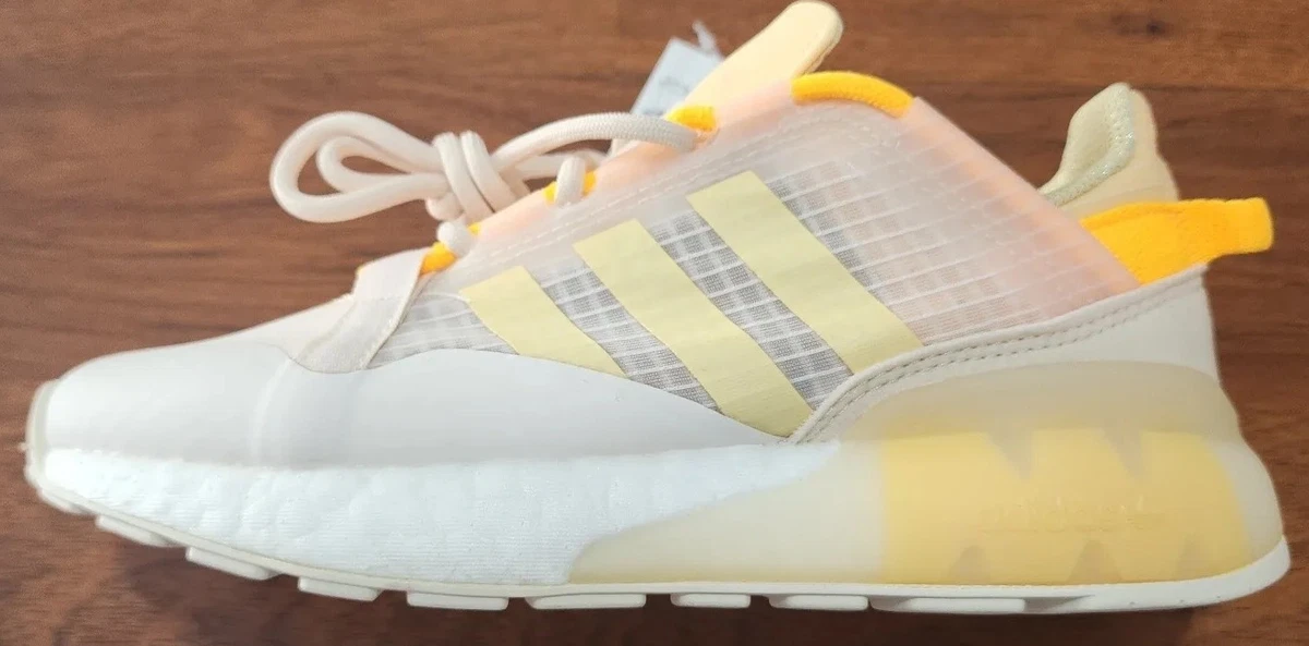 Adidas ZX 2K Boost Pure Wonder White Orange Tint W for sale | eBay