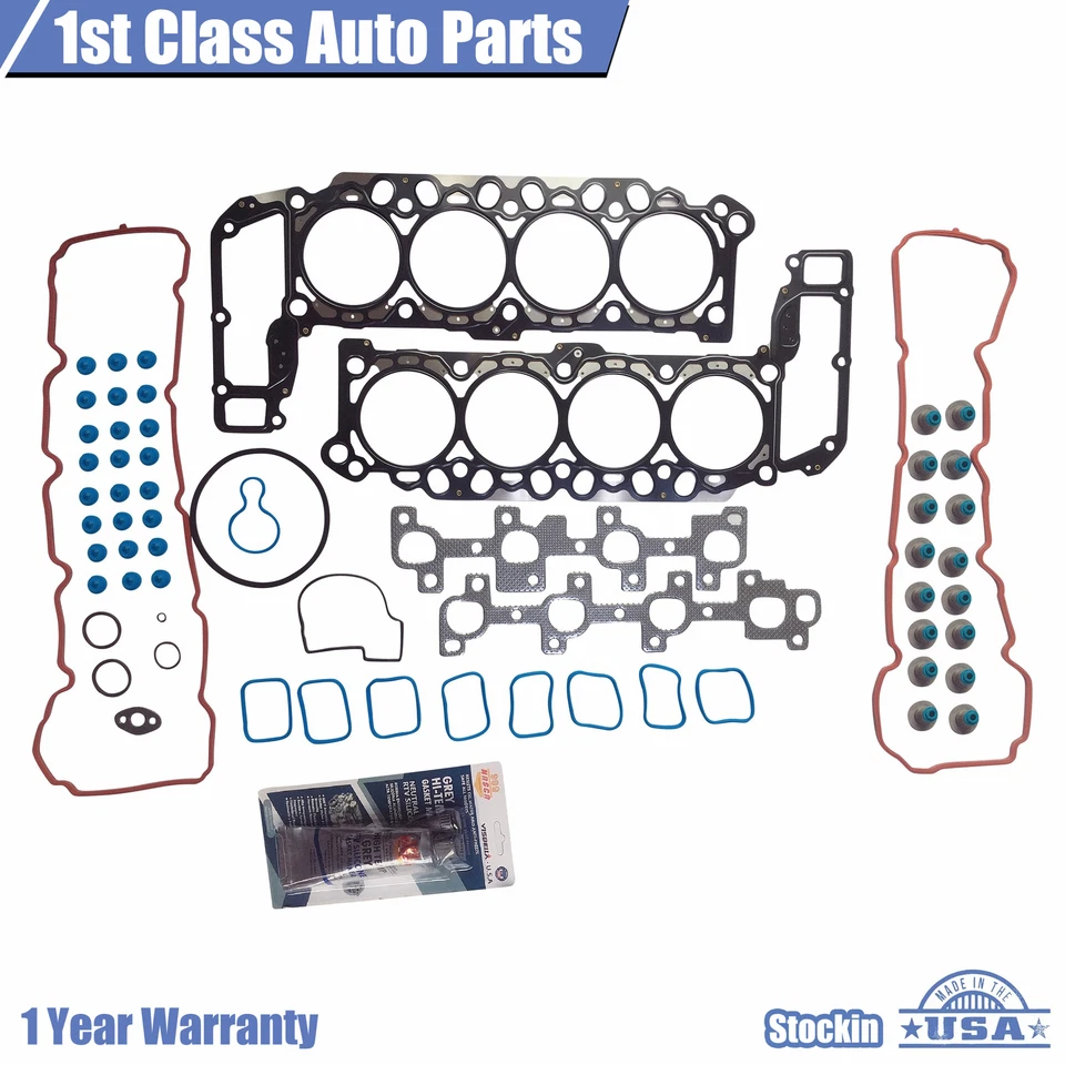 Juego de juntas de culata de motor para Dodge Dakota Jeep Chrysler Aspen Mitsubishi Foto 2 de 4