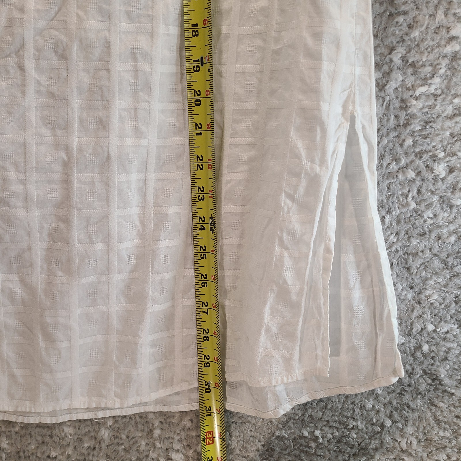 J Mclaughlin Medium White Plaid Patterned Tunic B… - image 4