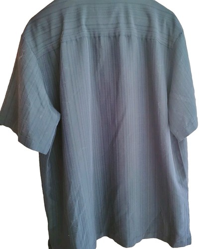 Solitude Button Up Short Sleeve Shirt Size Large NAVY BLUE. - Picture 4 of 4