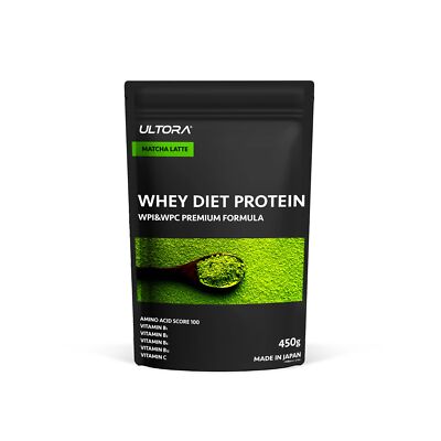Ultra Whey Protein Matcha Latte Geschmack 450g kein künstliches Made in Japan
