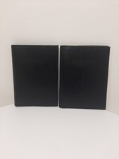 2 Passport ID Holder Matching Genuine Leather Black Travel Wallet 5.5"H D8