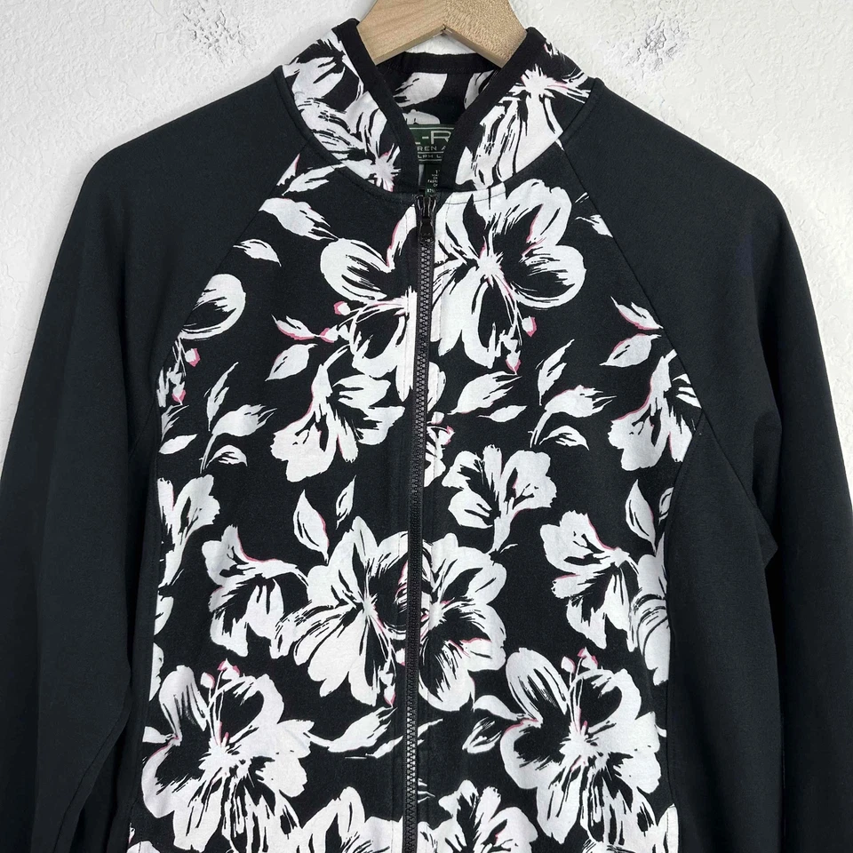 Lauren Ralph Lauren Active Women’s 1X Floral Long Sleeve Zip Athleisure Jacket - Image 3 of 4