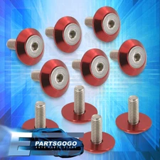 M6 10PC JDM Aluminum License Fender Bumper Engine Dress Up Bolt Washers Kit Red