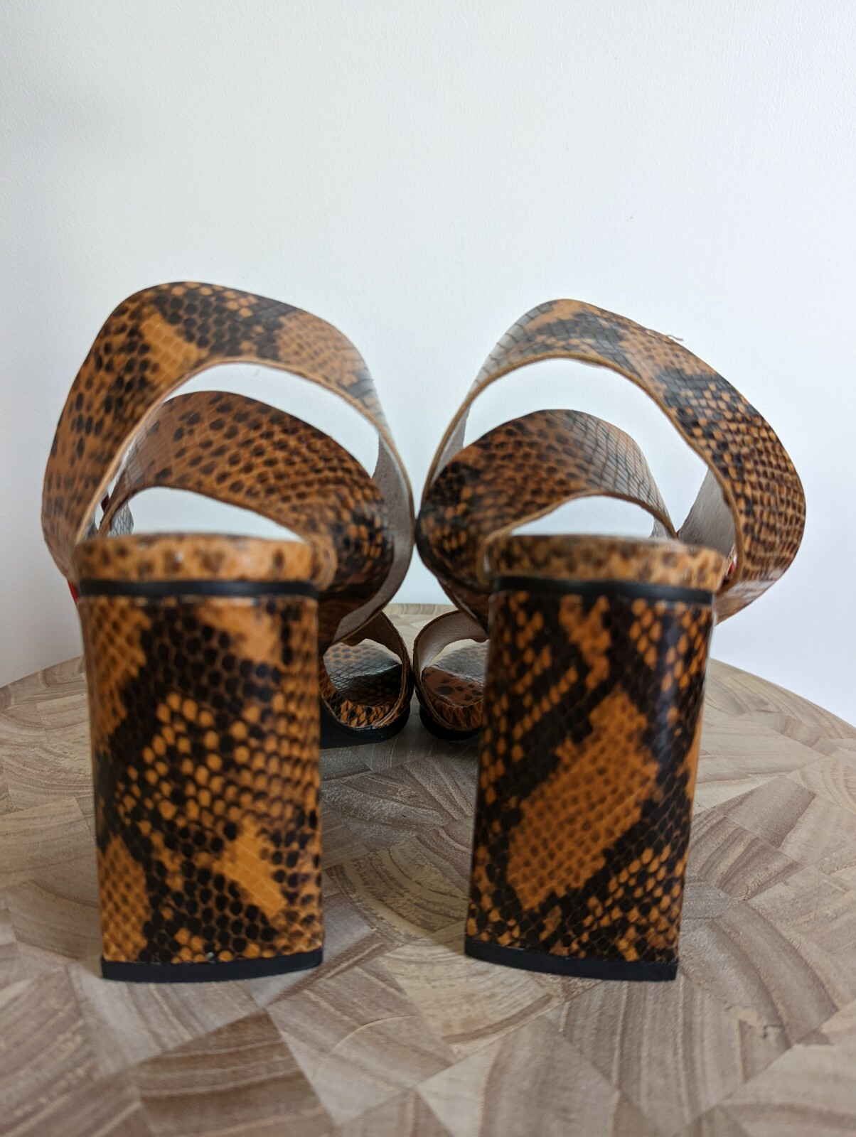 Manning Cartell Brown Python leather heels size 36 - image 3