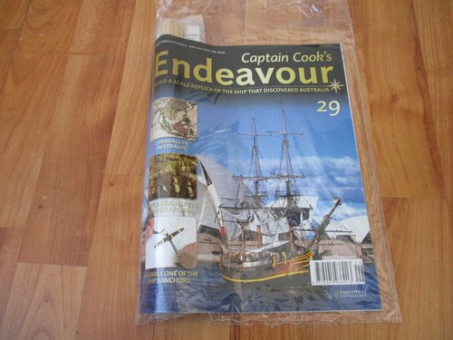 1/48 EAGLEMOSS BUILD CAPTAIN COOK'S ENDEAVOUR MODEL SHIP ISSUE 29 INC PART