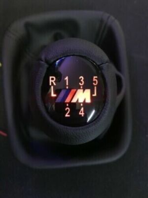 WEIGHTED ZHP 5 Speed BMW illuminated Genuine Leather Shift Knob M3 E30 E36 E46