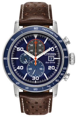Citizen Eco-Drive Men's Chronograph Blue Multi Dial Watch 44mm