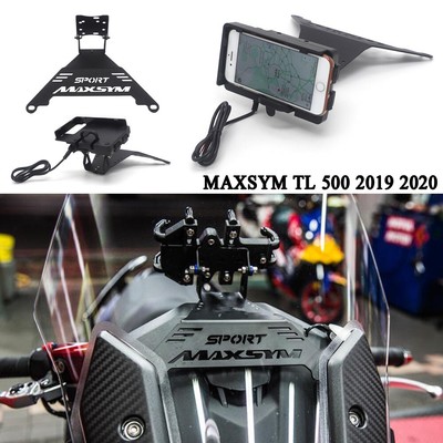 Phone Holder Navigation Bracket USB Charging For SYM MAXSYM TL500 2019 2020 2021