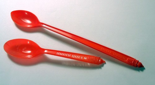 Vintage Dairy Queen Löffel ausgeschnittene Buchstaben Eistüte lang & kurz kostenloser Versand