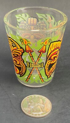 HAWAII TIKI SHOT GLASS TORCH MASK LUAU