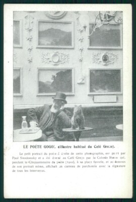 Roma Caff� Greco Gogol via Condotti Russia postcard TC3551