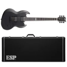 ESP E-II Viper Baritone Charcoal Metallic Satin Electric Guitar + Hardshell Case