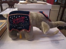 VTG RINGLING BROS & BARNUM & BAILEY CIRCUS STUFFED ELEPHANT DOLL - 130TH 24"LONG