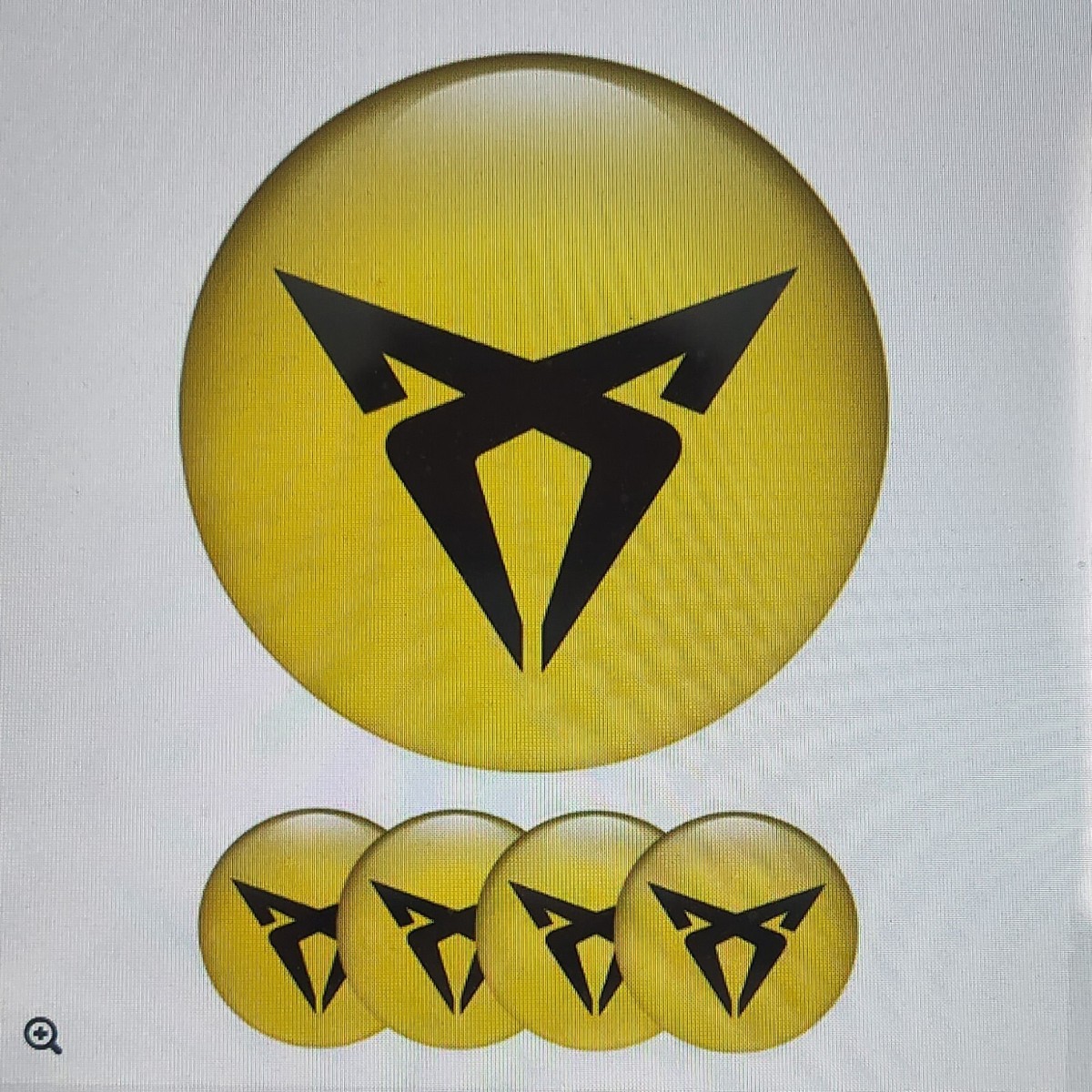 Seat Cupra Adesivi Copri Mozzi Versione Carbonio Legerro E Logo Scuro | Emblemi Per Cerchioni | Adesivi - Foto 3