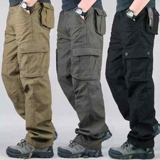 Pantalones De Trabajo M&uacute;ltiples Bolsillos Camuflaje Carga Para Hombre Cargo Pant
