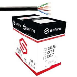Matassa Cavo LAN 305 mt UTP cat. 5E per esterno nero resistente alle intemperie