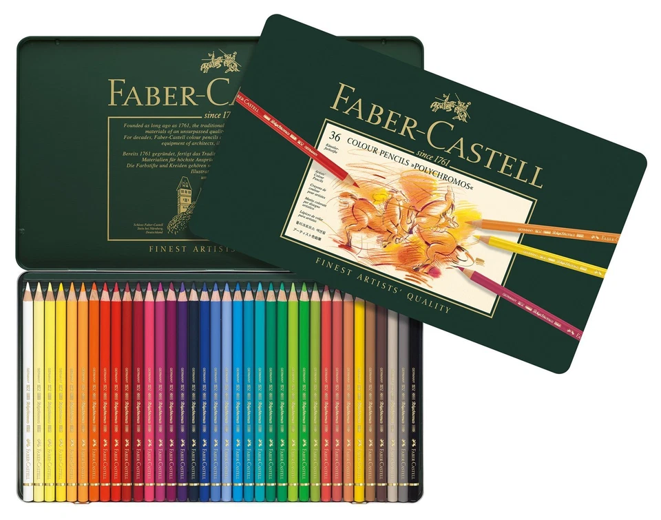 110095 - Farbstifte Polychromos 36er Metalletui und Pitt Graphite Zeichenset - Bild 4 von 4