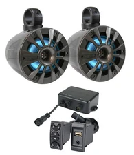 NavAtlas NT650AT - 100W RMS 6.5" Lighted Speakers w/ NA2BT Bluetooth Controller