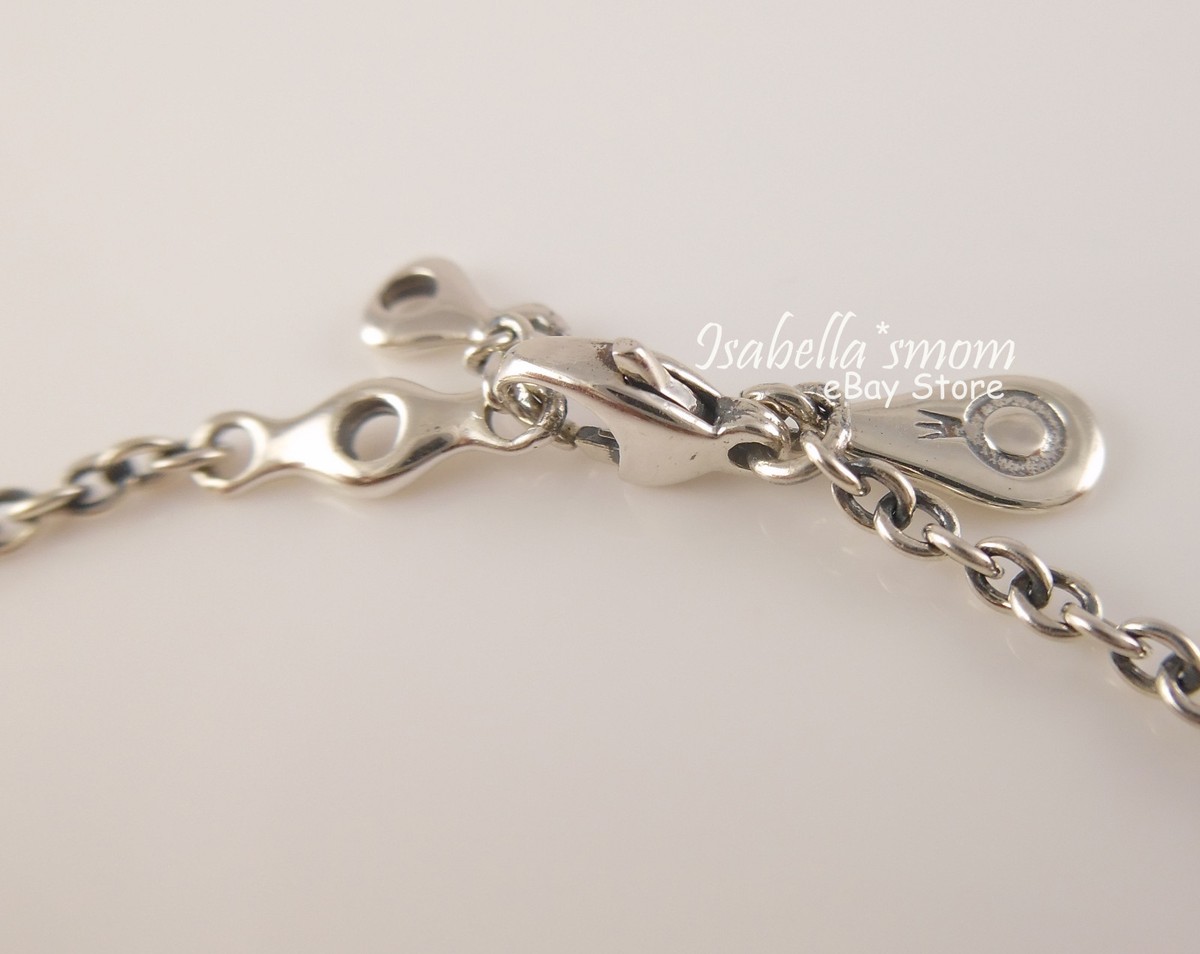 SYMBOL OF LUCKY IN LOVE Genuine PANDORA Silver CLOVER Bracelet 6.3