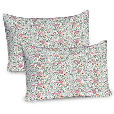 Wildflower Botanic Theme 2 Teiliges Kissenbezugs Set 40x80cm