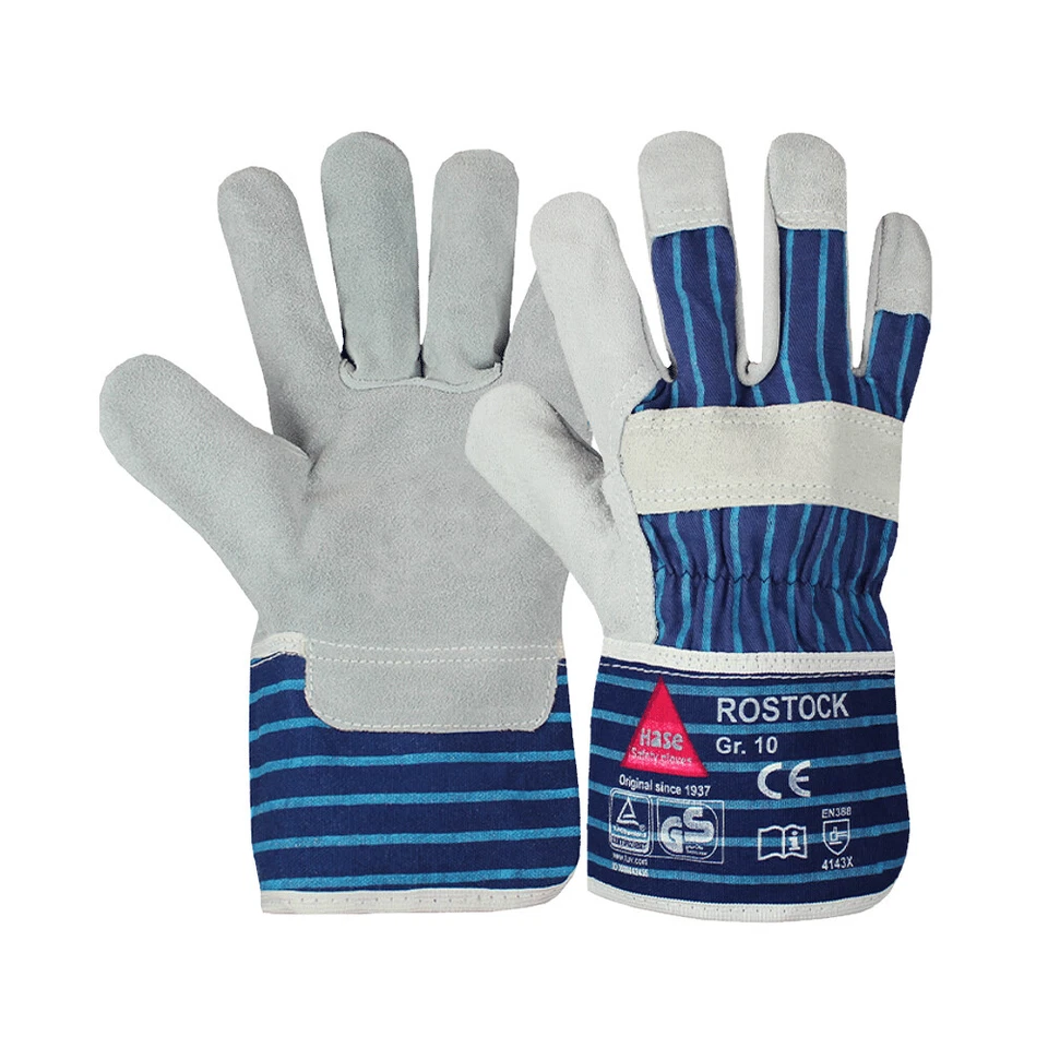 Hase Arbeitshandschuh Rostock Gr.10 Rindspaltleder TÜV-GS-geprüft Handschuhe