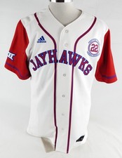 2025 Kansas Jayhawks #8 Game Used White Jersey Buck O'Neil Patch Baseball 44 619