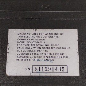 Atari 2600 Console Woody 4-Switch CX-2600 A Bundle Pac-Man Joystick Tested Works